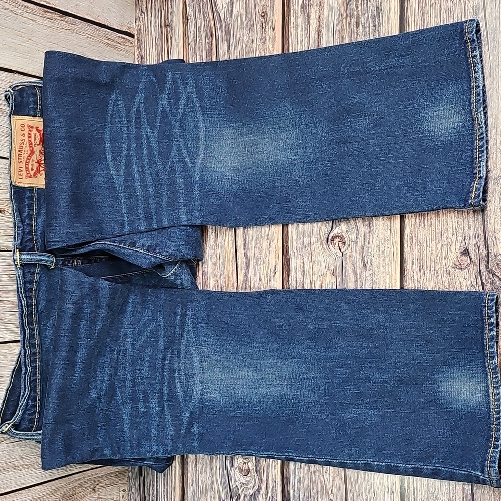 MEN'S LEVI'S 504 REGULAR STRAIGHT FIT DENIM BLUE JEANS - Picture 5 of 15